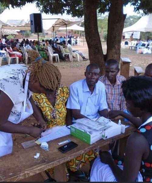 Community outreach in Uganda